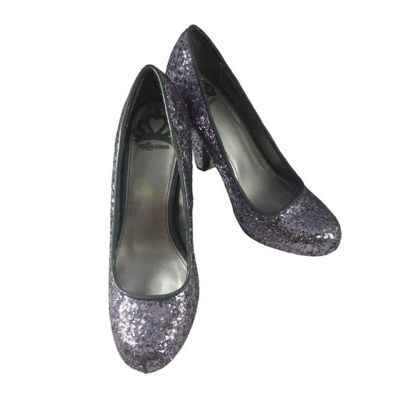 Fergalicious Womens High Heel Pumps Size 6M Silver/Multi-Color Sparkle Glitter - Picture 10 of 10